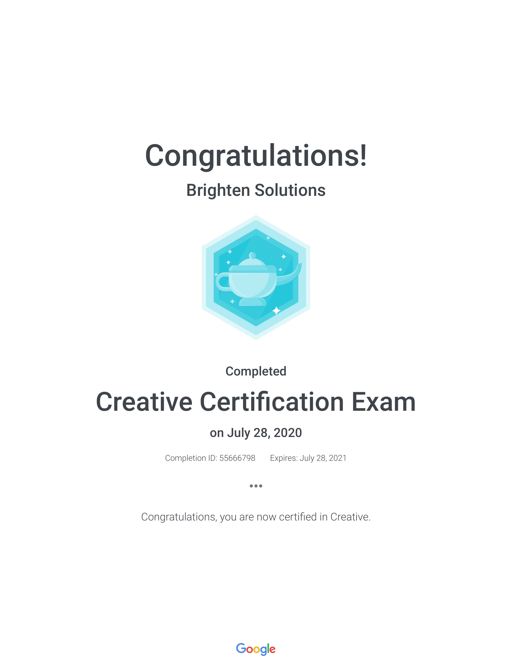 certificate